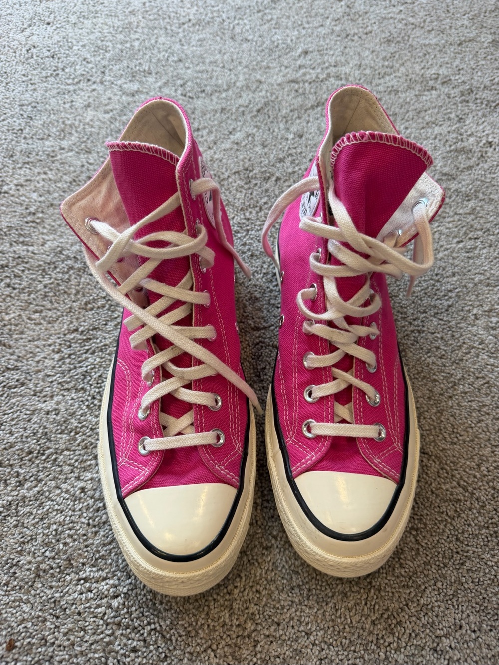 Women’s Converse Chuck Taylor All Star Pink High Top Sneakers- Size 9 - Picture 2 of 6